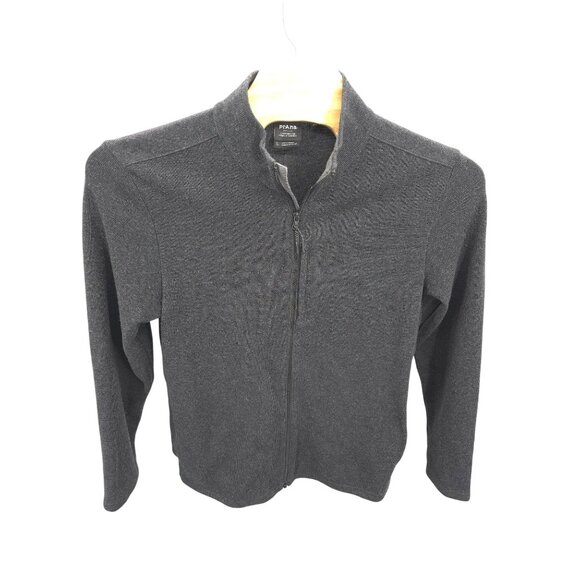Prana Wool Poly Blend Quarter Zip Pullover Sweater Jacket Large Men's Gray - Picture 1 of 4
